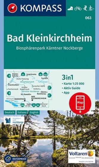 Bad Kleinkirchheim, Biosphärenpark Kärntner Nockberge 1:25 000 / turistická mapa KOMPASS 063