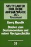 Studien zum Deuteronomium und seiner Nachgeschichte
