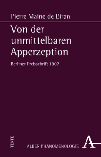 Von der unmittelbaren Apperzeption Von der unmittelbaren Apperzeption