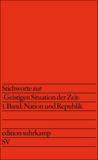 Stichworte zur 'Geistigen Situation der Zeit', in 2 Bdn.