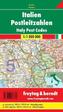 Freytag & Berndt Poster Italien, Postleitzahlen, mit Metallstäben. Italy, Post Codes