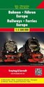 freytag & berndt Auto + Freizeitkarten Bahnen + Fähren Europa, Eisenbahnkarte 1:5,5 Mio.. Railways + Ferries Europe. Chemins de