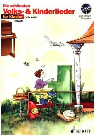 Die schönsten Volks- und Kinderlieder, Klavier m. Audio-CD