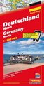 Hallwag Straßenkarte Deutschland Nord. Germany North. Allemagne du Nord; Germania del Nord