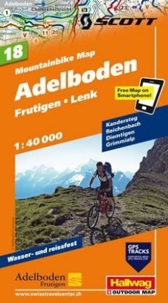 Hallwag Mountainbike Map Adelboden Frutigen Lenk, Mountainbike-Karte