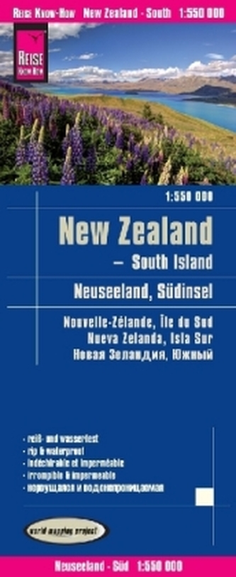 World Mapping Project Reise Know-How Landkarte Neuseeland, Südinsel (1:550.000). New Zealand - South Island. Nouvelle Zélande -