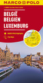 MARCO POLO Karte Belgien, Luxemburg 1:200 000. Belgium, Luxembourg. Belgie, Luxemburg; Belgique, Luxembourg