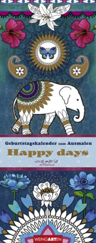 Happy days Geburtstagkalender zum Ausmalen