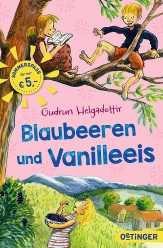 Blaubeeren und Vanilleeis