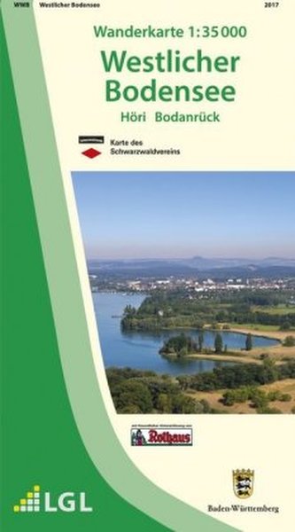 Topographische Wanderkarte Baden-Württemberg Westlicher Bodensee