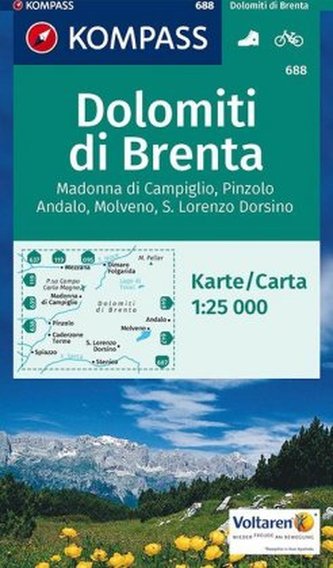 Kompass Karte Dolomiti di Brenta