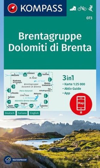 Kompass Karte Brentagruppe, Dolomiti di Brenta