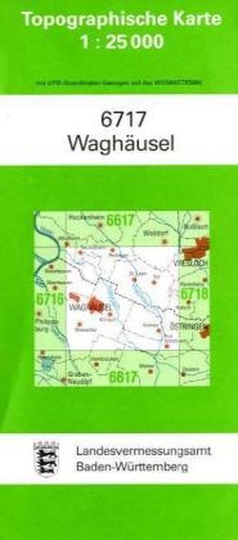 Topographische Karte Baden-Württemberg Waghäusel
