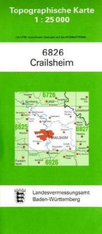 Topographische Karte Baden-Württemberg Crailsheim