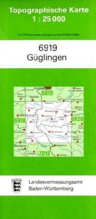 Topographische Karte Baden-Württemberg Güglingen