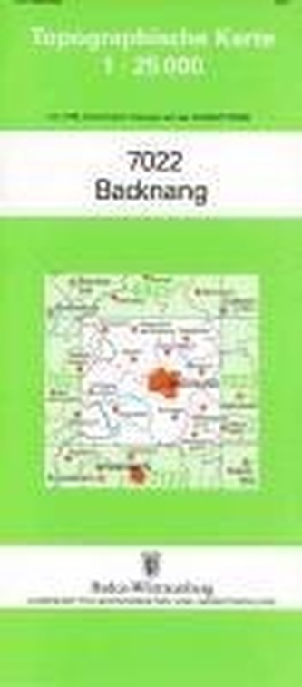 Topographische Karte Baden-Württemberg Backnang