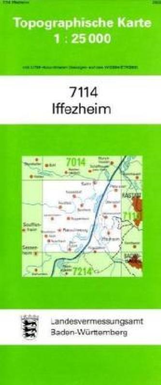 Topographische Karte Baden-Württemberg Iffezheim
