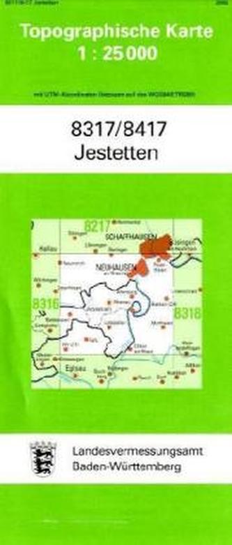 Topographische Karte Baden-Württemberg Jestetten