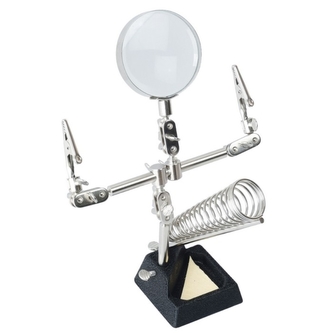 Držák třetí ruka s lupou 608-391E