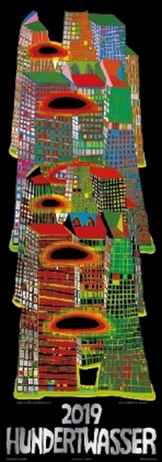Hundertwasser Streifenkalender Art 2019