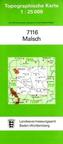 Topographische Karte Baden-Württemberg Malsch