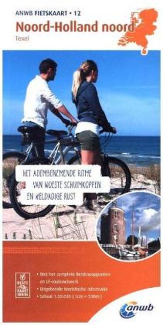 Radwanderkarte 12 Noord Holland noord, Texel