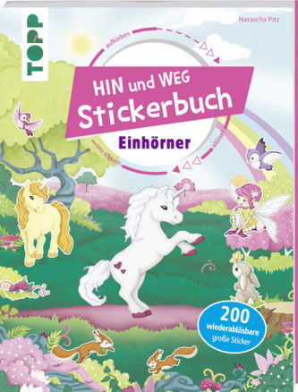 Das Hin-und-weg-Stickerbuch - Einhörner