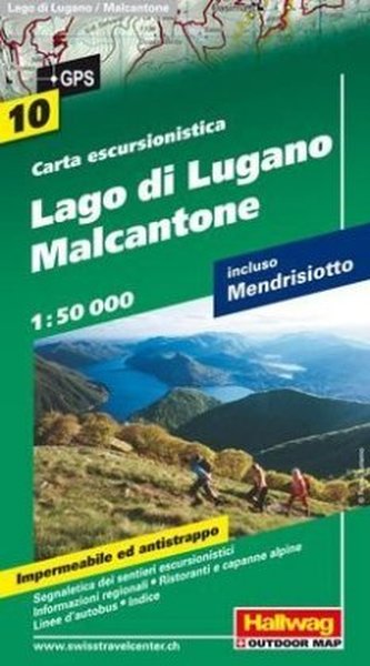Hallwag Outdoor Map Lugano, Malcantone