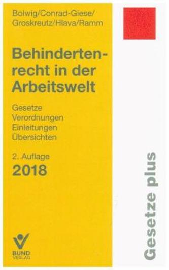Behindertenrecht in der Arbeitswelt Behindertenrecht in der Arbeitswelt