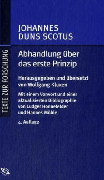 Abhandlung über das erste Prinzip. Tractatus de primo principio