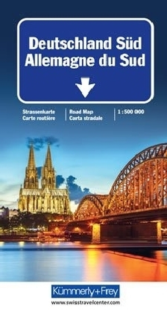 Kümmerly & Frey Straßenkarte Deutschland Süd. Allemagne du Sud. Germany South; Germania del Sud