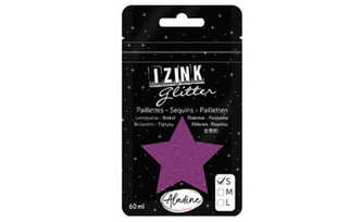 Třpytky IZINK Glitter velikost S - fialová, 60 ml