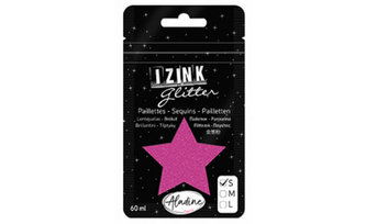 Třpytky IZINK Glitter velikost S - fuchsiová růžová, 60 ml