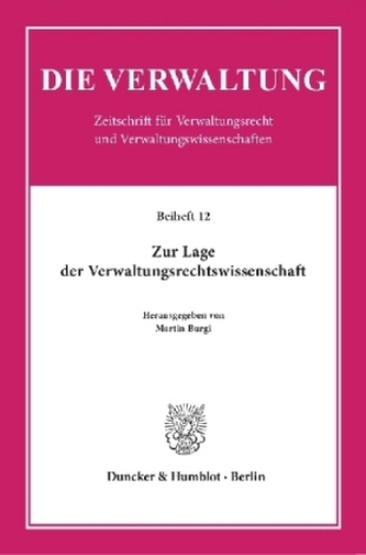 Zur Lage der Verwaltungsrechtswissenschaft.