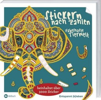 Stickern nach Zahlen - Fabelhafte Tierwelt