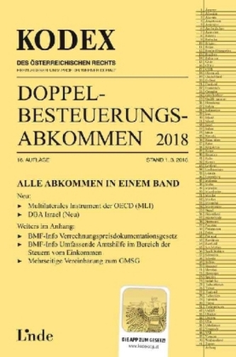 KODEX Doppelbesteuerungsabkommen 2018 (f. Österreich)