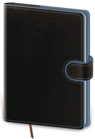 Diář 2021: Flip černo/modrá, B6 denní, 120x165