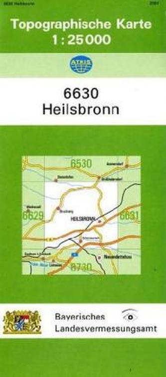 Topographische Karte Bayern Heilsbronn