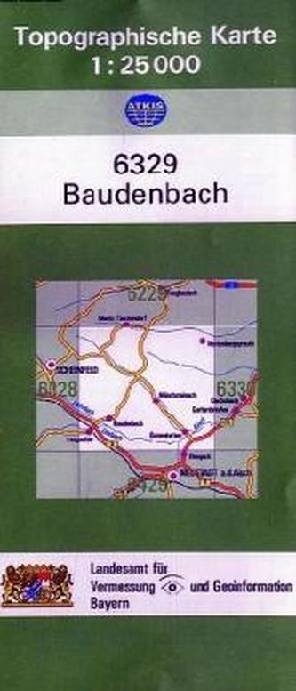 Topographische Karte Bayern Baudenbach