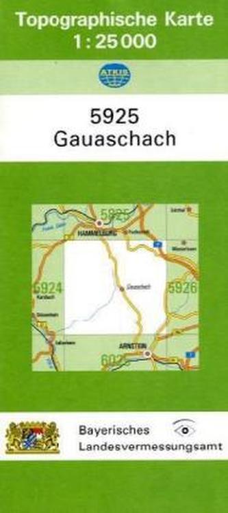 Topographische Karte Bayern Gauaschach
