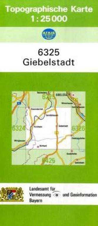 Topographische Karte Bayern Giebelstadt