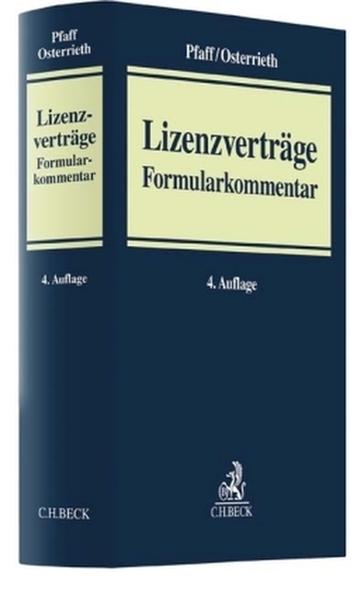 Lizenzverträge, Formularkommentar