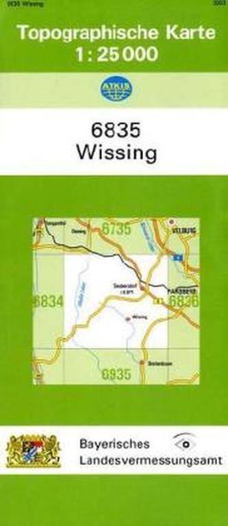 Topographische Karte Bayern Wissing