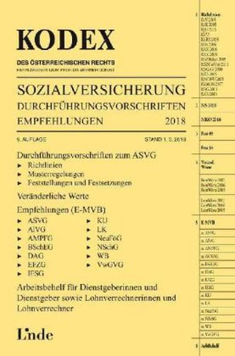 KODEX Sozialversicherung 2018, Band III