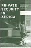 Private Security in Africa
