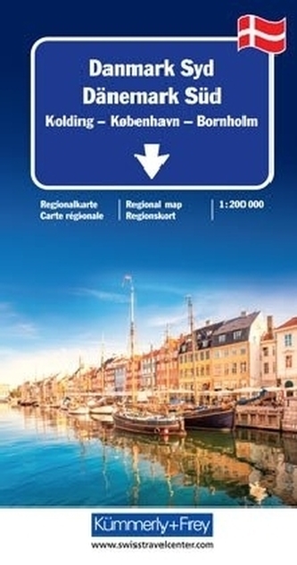 Kümmerly & Frey Karte Dänemark Süd Regionalkarte. Denmark South / Danemark du Sud. Danmark Syd