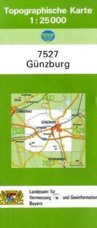 Topographische Karte Bayern Günzburg