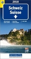 Kümmerly & Frey Karte Schweiz / Suisse / Scizzera / Switzerland TCS Ausgabe 2018