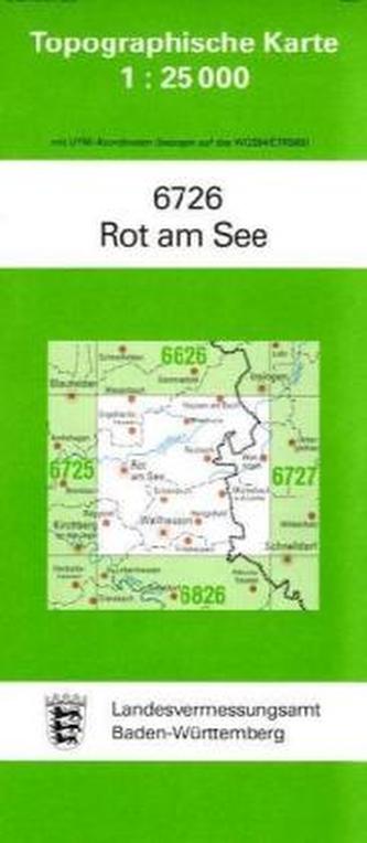 Topographische Karte Baden-Württemberg Rot am See