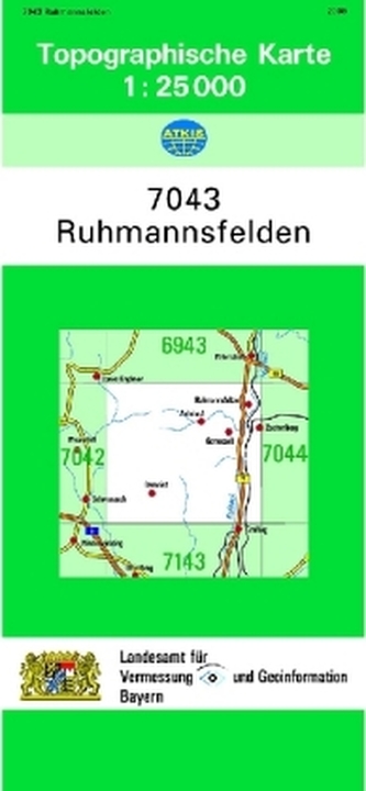 Topographische Karte Bayern Ruhmannsfelden